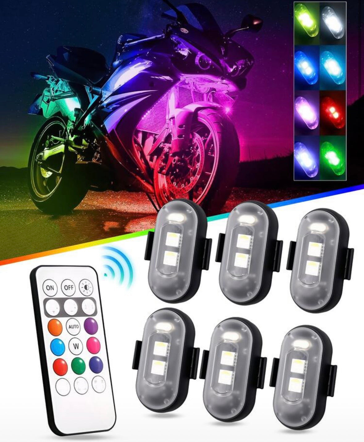 Wireless LED underglows for E-bike and E-scooter